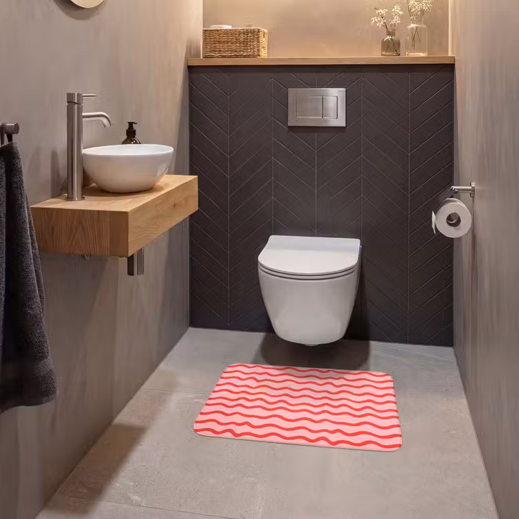 WC Vorleger - Verspielt - Muster - Rot — 2