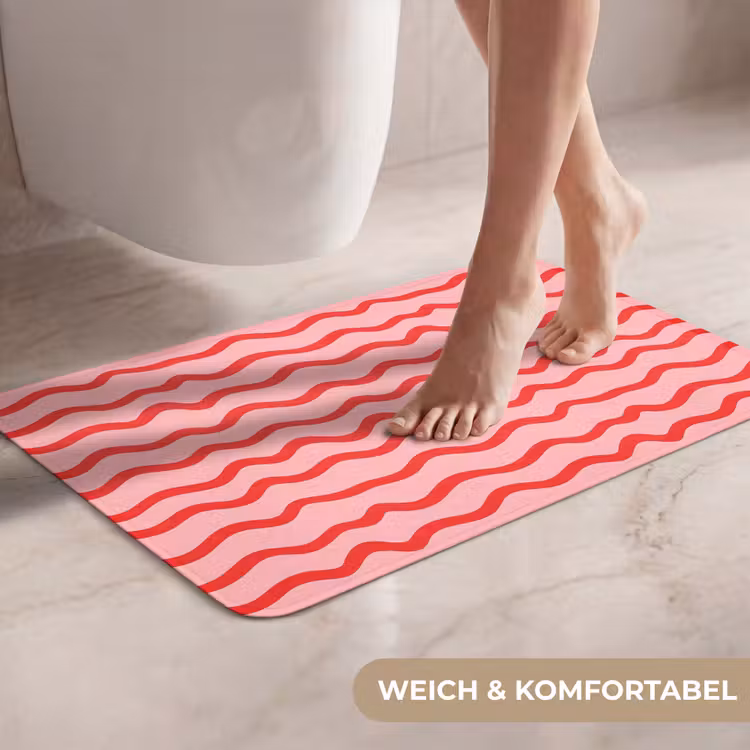 WC Vorleger - Verspielt - Muster - Rot — 7
