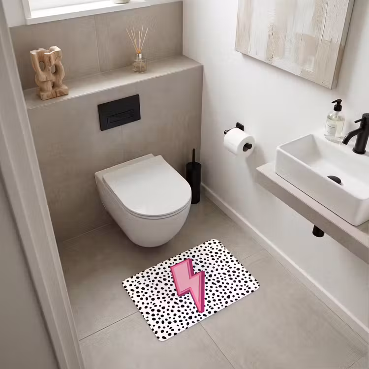 WC Vorleger - Blitz - Rosa - Punkte — 6