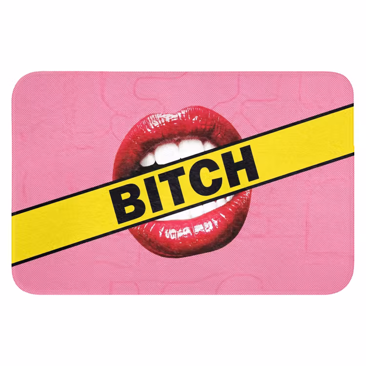 WC Vorleger - Lippen - Text - Bunt — 1