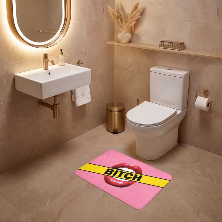 WC Vorleger - Lippen - Text - Bunt — 4