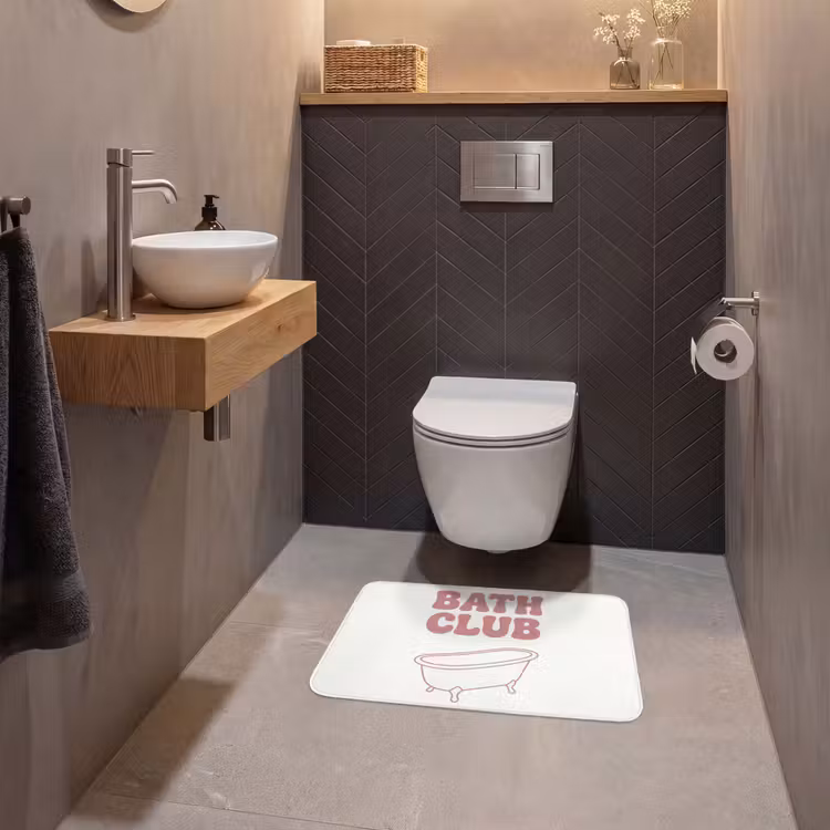 WC Vorleger - Retro - Bad - Rosa — 2