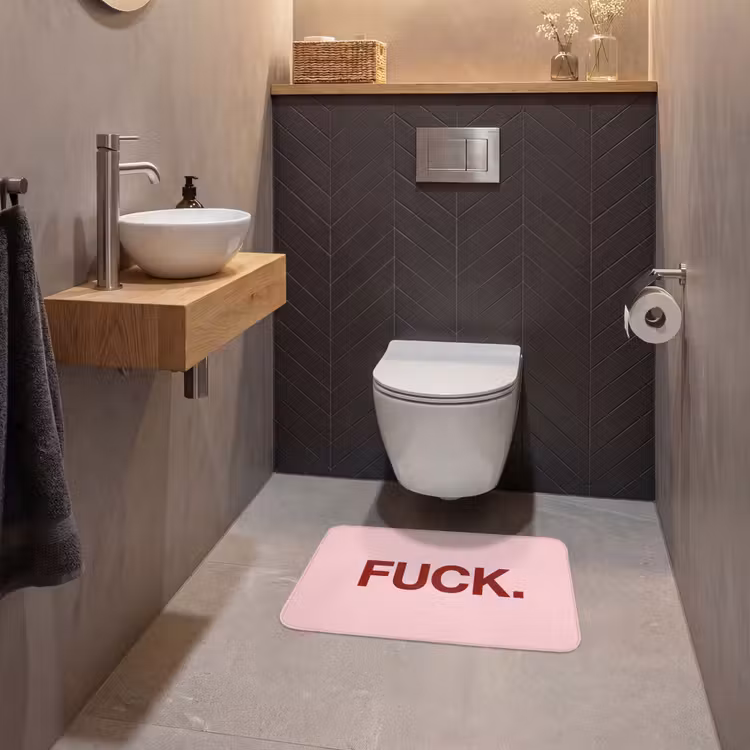 WC Vorleger - Statement - Kraftvoll - Rosa — 2