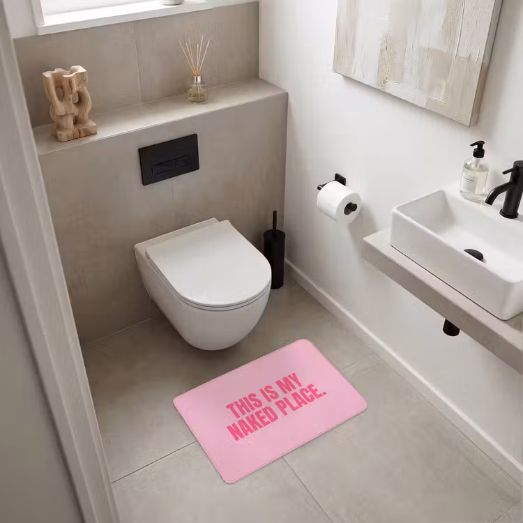 WC Vorleger - Text - Modern - Rosa — 6