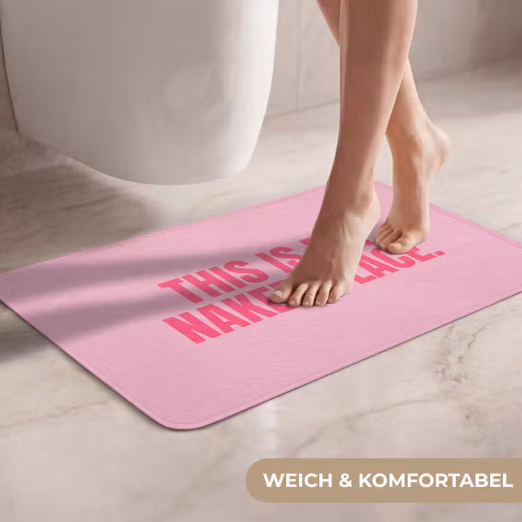 WC Vorleger - Text - Modern - Rosa — 7