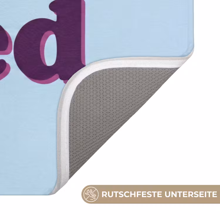 WC Vorleger - Verspielt - Botschaft - Blau — 3