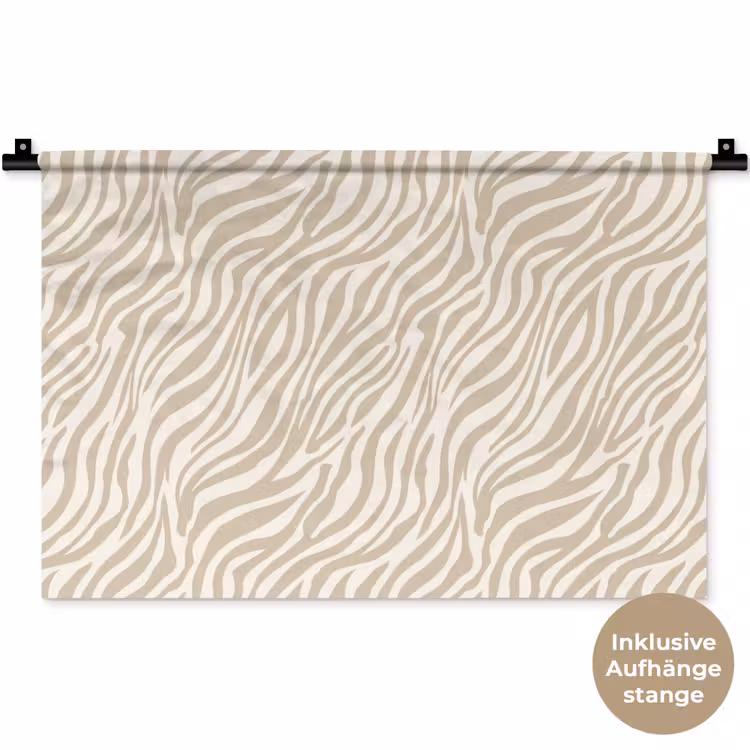 Wandtuch - Zebra - Muster - Beige — 8