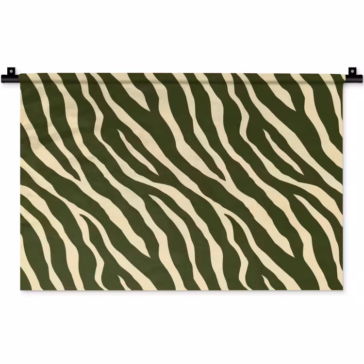 Wandtuch - Zebra - Muster - Grün — 1