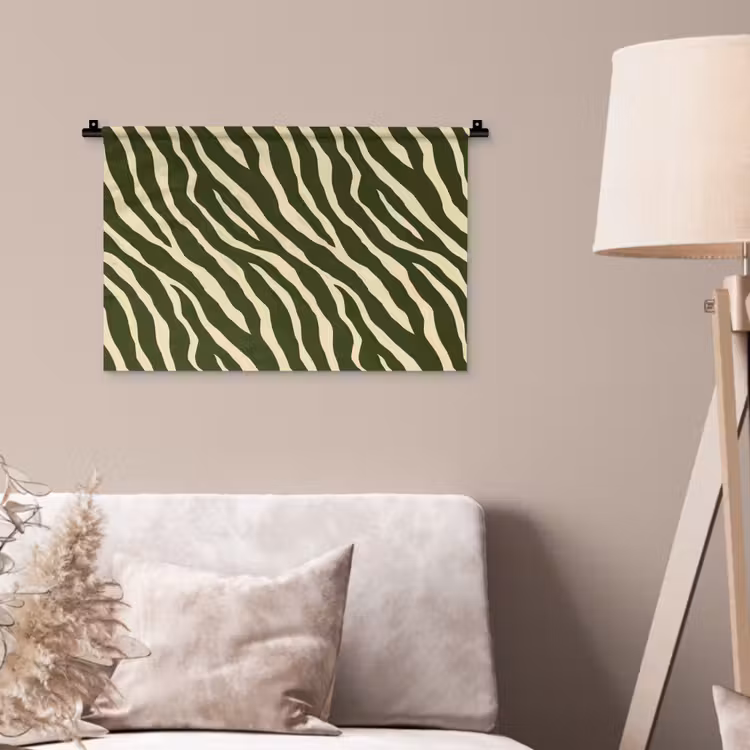 Wandtuch - Zebra - Muster - Grün — 2