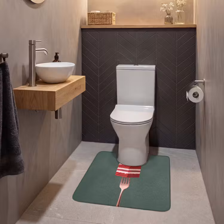 WC Vorleger - Kuchen – Gabel – Rot — 2