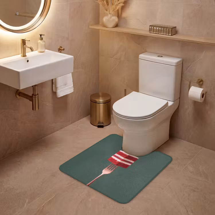 WC Vorleger - Kuchen – Gabel – Rot — 4