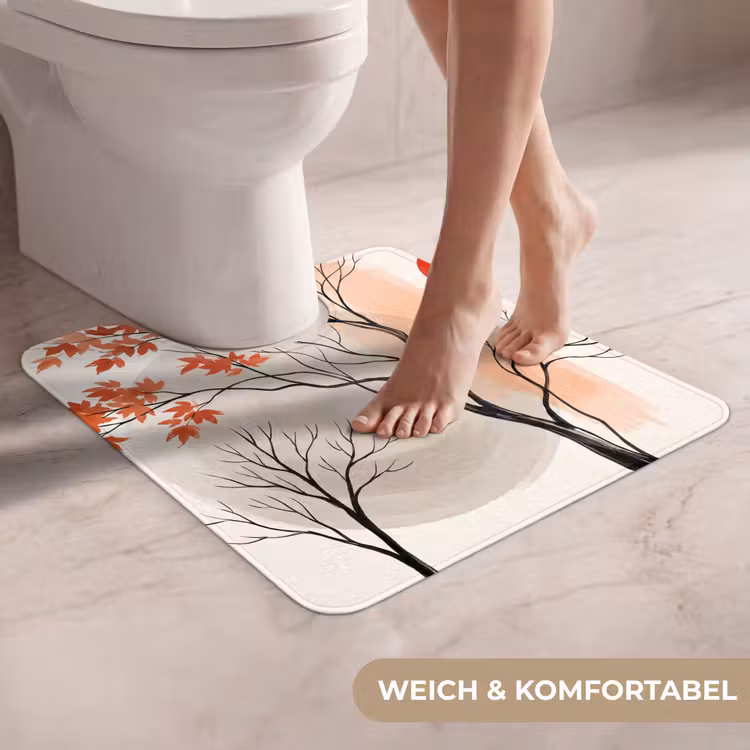 WC Vorleger - Baum – Rot – Abstrakt — 5