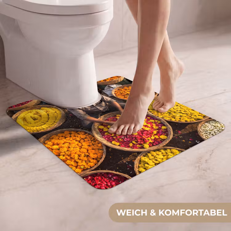 WC Vorleger - Blumen – Markt – Bunt — 5