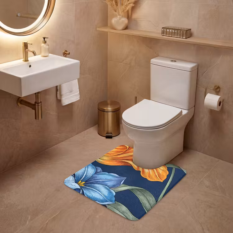 WC Vorleger - Blumen – Botanik – Muster — 4