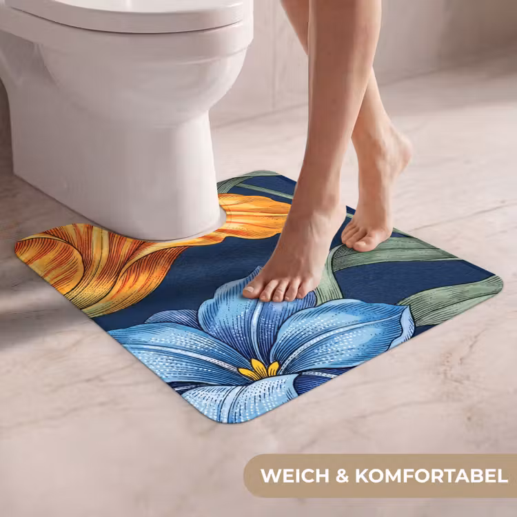 WC Vorleger - Blumen – Botanik – Muster — 5