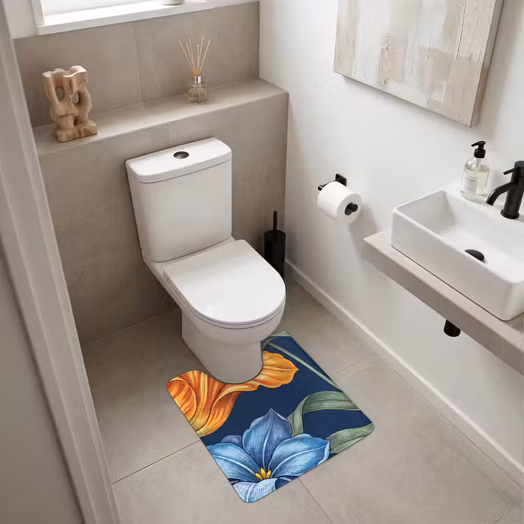 WC Vorleger - Blumen – Botanik – Muster — 6