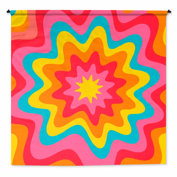 Wandtuch - Muster – Gewellt – Bunt