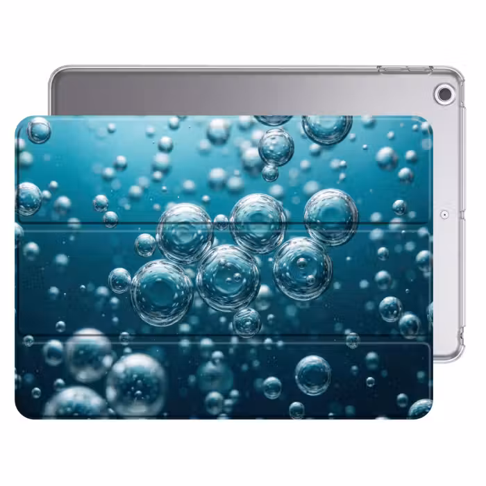 iPad Hülle - Luftblasen - Dynamisch - Blau