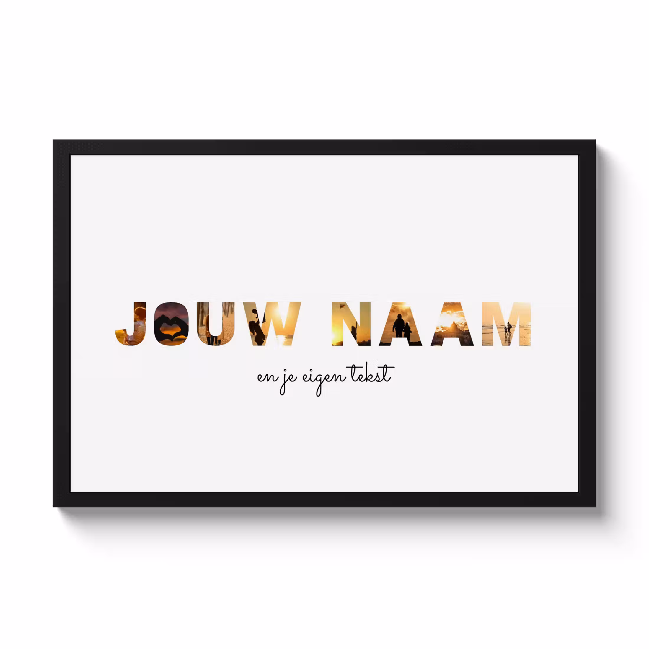 Poster mit Rahmen – Eigener Name