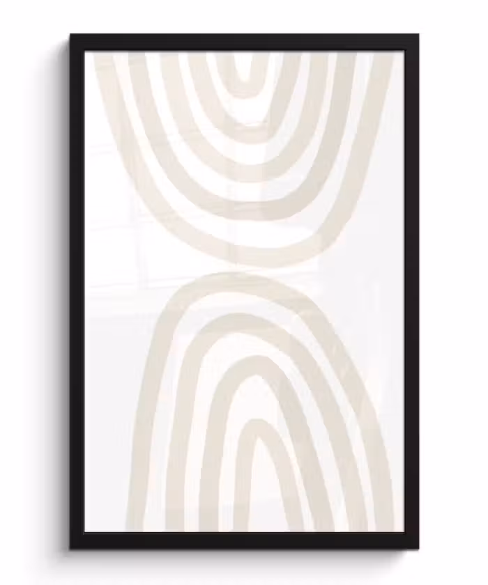 Poster mit Rahmen - Regenbogen - Pastell - Design - Abstrakt