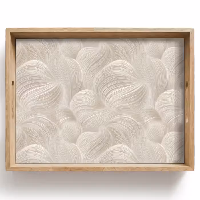 Tablett - Lines - Ventilator - Beige