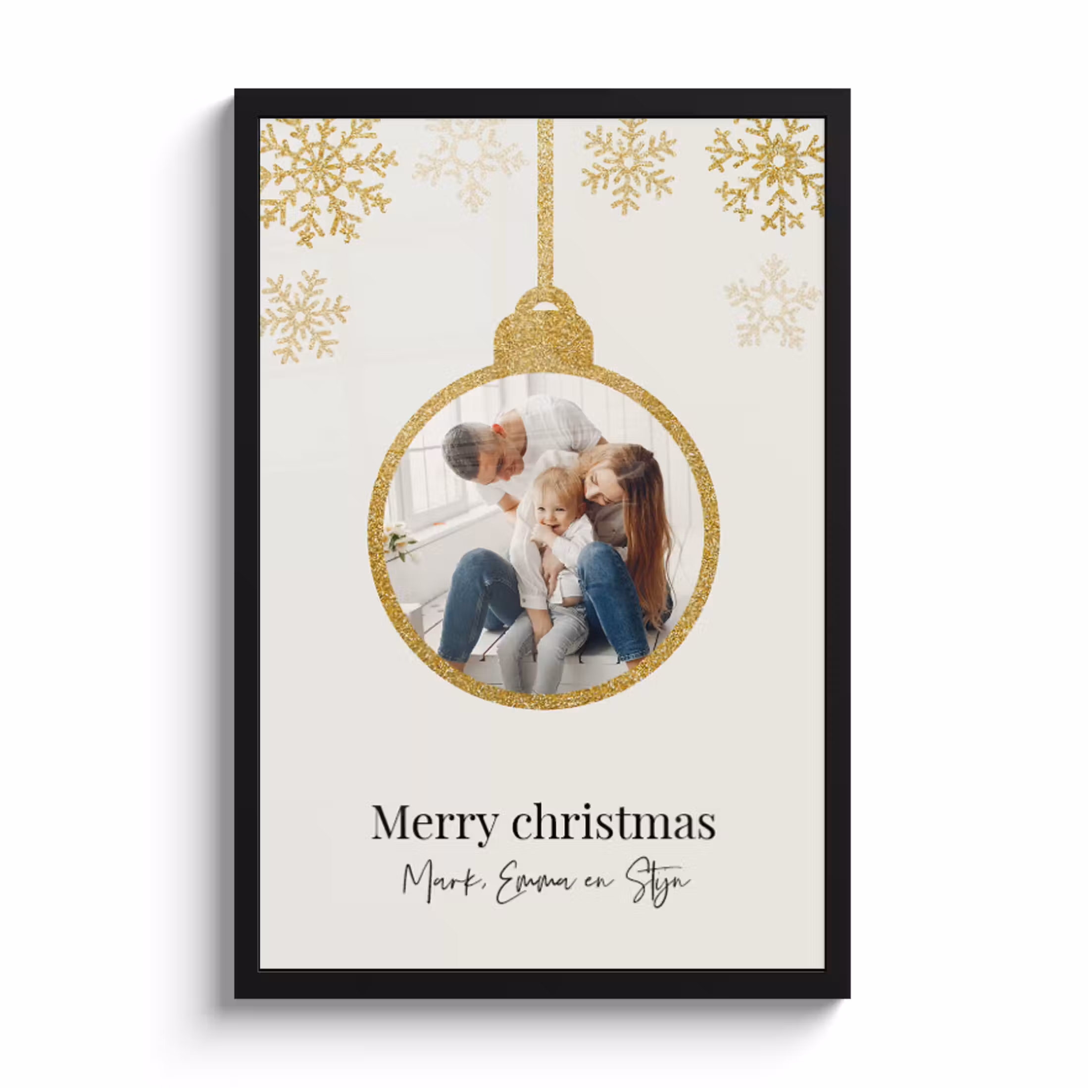 Poster mit Rahmen – Weihnachtskugel