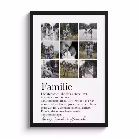 Poster mit Rahmen - Bedeutung der Collage