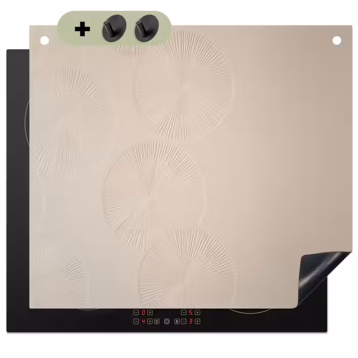 2-in-1 Herdabdeckplatte & Spritzschutz - Japandi - Beige - Modern