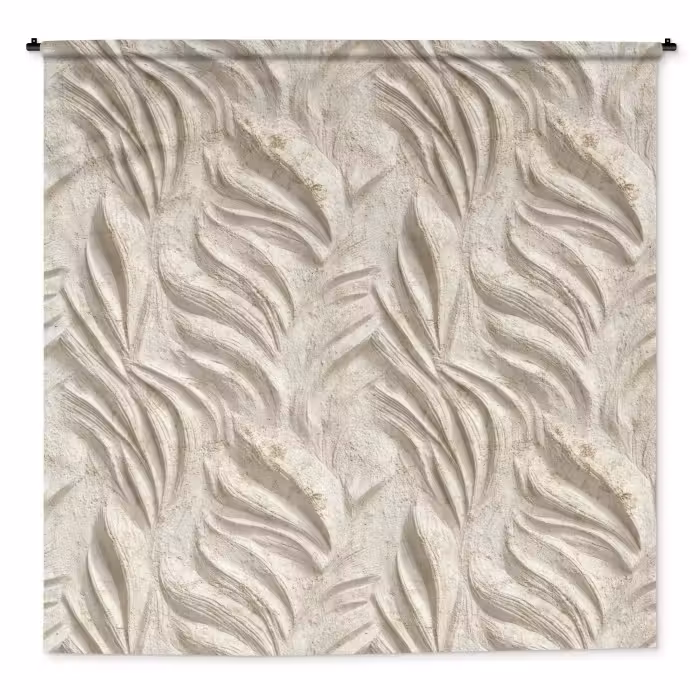 Wandtuch - Textur - Relief - Beige