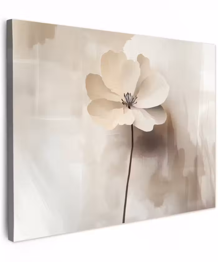 Leinwandbild - Blume - Beige - Farbe - Schatten