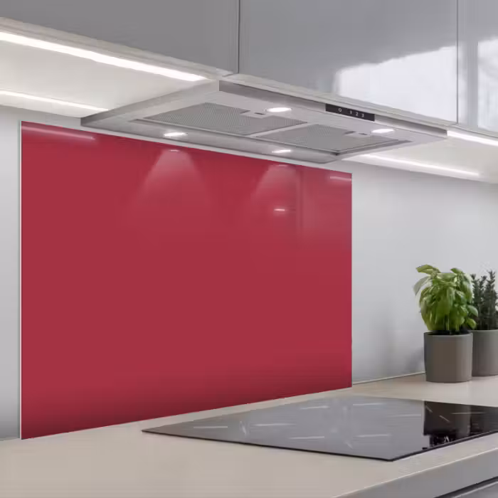 Rückwand der Küche - Rot - Einfarbig